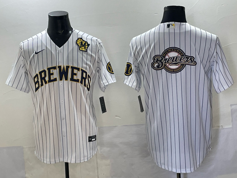 Men Milwaukee Brewers Blank white 2025 Nike MLB Jersey style 025->milwaukee brewers->MLB Jersey